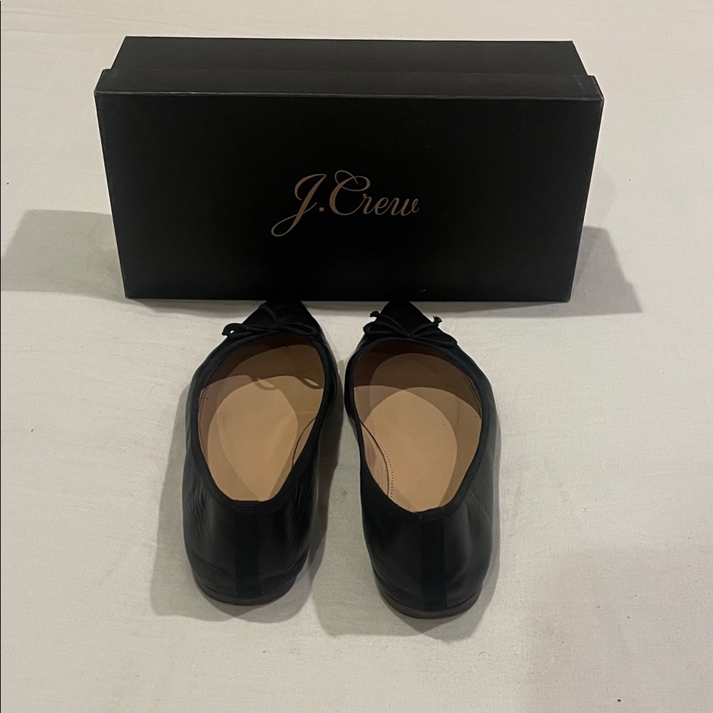 J. Crew Classic Black Leather Flats - Picture 3 of 3